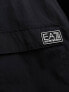 Armani EA7 logo full zip hooded nylon windbreaker jacket in black CO-ORD