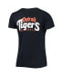 Фото #5 товара Women's Navy Detroit Tigers 2-Hit Front Twist Burnout T-shirt