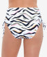 Фото #2 товара Salt + Cove 281972 Juniors' Seeing Stripes High-Waist Bikini Bottoms, Size M