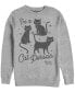 ფოტო #1 პროდუქტის Hocus Pocus Cat Person Men's Long Sleeve Fleece Crew Neck Sweater