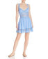 CHARO RUIZ Marilyn Lace Mini Dress In Blue size Large 304414