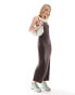 Фото #4 товара COLLUSION pointelle midi dress in brown