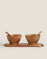 Фото #4 товара Wooden salt and pepper shaker set with base