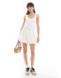 Фото #1 товара Miss Selfridge puffball cami mini dress in cream