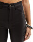 JDY high waisted coated skinny jeans in black