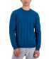 Фото #1 товара Men's Textured Chevron Long-Sleeve Crewneck Sweater, Created for Macy's