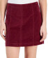 ფოტო #3 პროდუქტის Women's Solid Unlined Velvet Seamed Mini Skirt