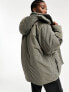 Фото #5 товара Weekday Attila padded parka with utility pockets in grey
