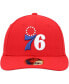 Фото #2 товара Men's Red Philadelphia 76ers Team Low Profile 59FIFTY Fitted Hat