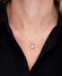 ფოტო #2 პროდუქტის Cultured Freshwater Pearl (6mm) & Diamond Accent Swirl Heart 18" Pendant Necklace in Sterling Silver