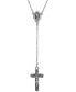 Silver-Tone Mother Mary and Crucifix Cross 20" Y-Necklace