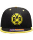 ფოტო #2 პროდუქტის Men's Black Borussia Dortmund Tape Snapback Hat