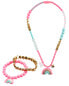 Фото #1 товара 3-Piece Rainbow Necklace & Bracelets Set One Size