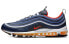 Фото #1 товара Nike Air Max 97 MIDNIGHT NAVY/HABANERO RED 低帮 跑步鞋 男款 蓝色 / Кроссовки Nike Air Max 921826-403