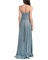 Фото #2 товара Rene Ruiz Metallic Gown Women's Blue 18