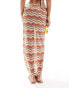 Фото #6 товара South Beach embroidered skirt with hardwear detail in rust