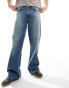 Фото #3 товара ASOS DESIGN wide flare jeans in light wash blue