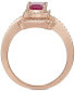 ფოტო #3 პროდუქტის Ruby (1 ct. t.w.) & Diamond (1/3 ct. t.w.) Ring in 14k Rose Gold (Also Available in Sapphire)