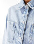 Фото #3 товара Noisy May oversize denim shaket in light blue wash