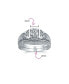 1CT Art Deco Style Solitaire Round Filigree AAA CZ Pave Contoured Band Engagement Wedding Ring Set .925 Sterling Silver