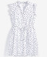 Фото #5 товара Women's Dot Scatter-Print Ruffle-Sleeve Button-Front Mini Dress, Created for Macy's