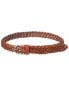 Persaman New York #1128 Braided Leather Belt Women's