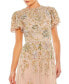 ფოტო #3 პროდუქტის Women's Embellished Butterfly Sleeve High Neck Gown