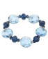 ფოტო #1 პროდუქტის Silver-Tone Faceted Stretch Bracelet