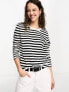 Фото #1 товара Selected Femme long sleeve t-shirt in stripe