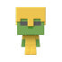 MINECRAFT Moving Head Zombie In Gold Armor figure