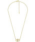 ფოტო #2 პროდუქტის Heritage D-Link Glitz Gold-Tone Stainless Steel Chain Necklace