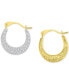 ფოტო #3 პროდუქტის Crystal Pavé Small Hoop Earrings in 10k Gold, 0.59"