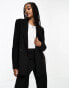 ASOS DESIGN Tall double breasted blazer in black