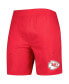 ფოტო #5 პროდუქტის Men's Red, White Kansas City Chiefs Downfield T-shirt and Shorts Sleep Set