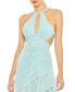 Women's Ieena Sequined Halter Cut Out Ruffle Asymmetrical Dress