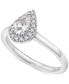 ფოტო #1 პროდუქტის Diamond Pear Halo Engagement Ring (5/8 ct. t.w.) in 14k White Gold