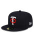 Фото #1 товара Men's Navy Minnesota Twins 2023 Authentic Collection Home 59Fifty Fitted Hat