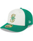 Фото #1 товара Men's White, Green Seattle Mariners 2024 St. Patrick's Day Low Profile 59FIFTY Fitted Hat