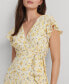 ფოტო #3 პროდუქტის Women's Floral Georgette Flutter-Sleeve Dress