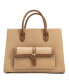 ფოტო #1 პროდუქტის Veda Two-Tone Buckle Medium Satchel Bag