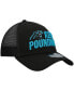 Фото #4 товара Men's Black Carolina Panthers Keep Pounding Trucker 9Forty Snapback Hat