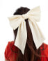 Фото #4 товара DesignB London oversized plisse hair bow in cream