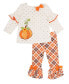 ფოტო #1 პროდუქტის Baby Girl Foil Dot Pumpkin Applique Outfit, 2 Pcs