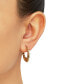 ფოტო #2 პროდუქტის Swirl Heart Hoop Earrings in 14k Gold