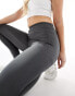 ASOS 4505 Hourglass Icon running tie waist gym legging with phone pocket in dark charcoal