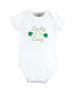 ფოტო #3 პროდუქტის Baby Girls Cotton Bodysuits, Lucky Lady, 3-Pack