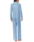Фото #2 товара Women's 2-Pc. Notched-Collar Pajamas Set