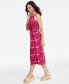 Фото #3 товара Women's Printed Twist-Front Midi Dress, Created for Macy's