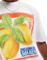 ASOS DESIGN oversized t-shirt in white with lemons front print Белый, M - Chest 40 - фото #3