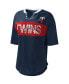 Фото #3 товара Women's Navy and Red Minnesota Twins Lead Off Notch Neck T-shirt